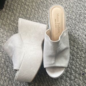 MARCO PADOVA Padova Suede Platform Wedge Sandals